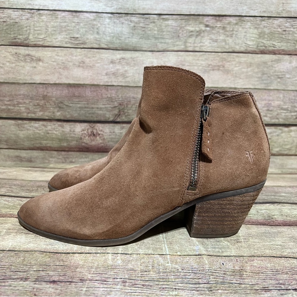 Frye Brown Suede Ankle Boots